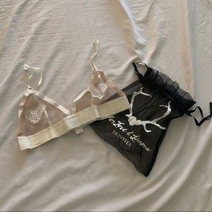 For Love & Lemons Mesh Heart Bralette Skivvies